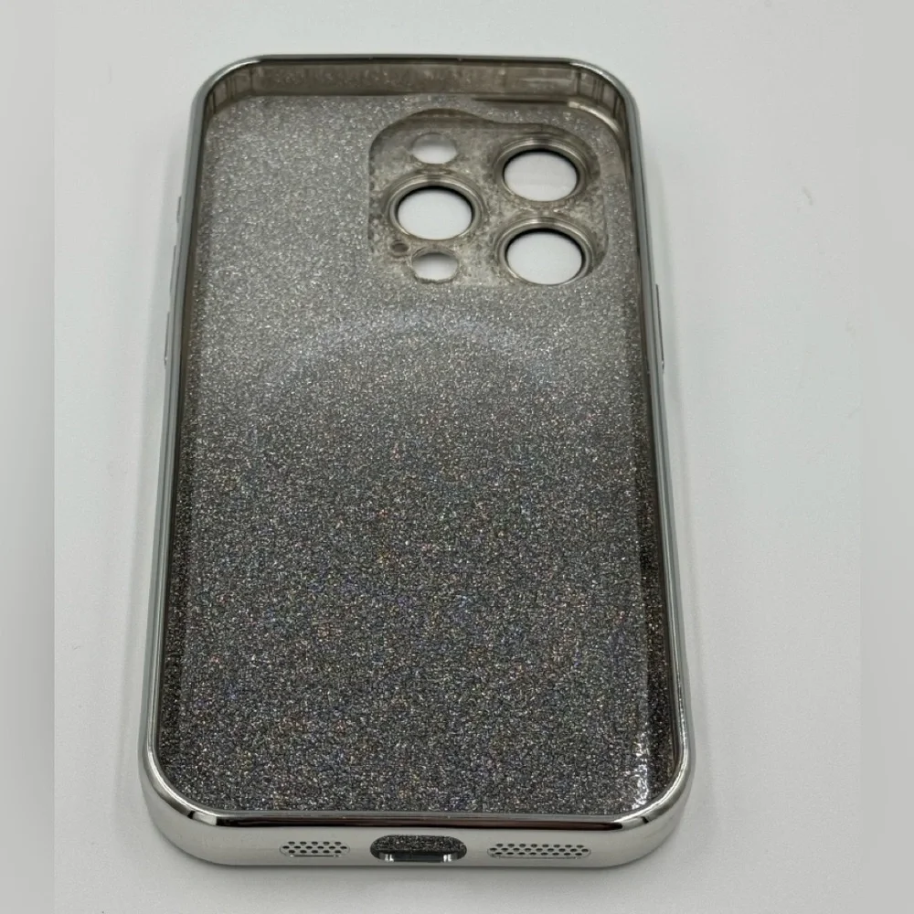 NWT Case Magnetic Silver Glitter Jelly Case for iPhone 15 Pro